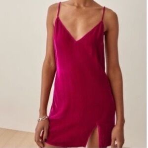Reformation Lyza Velvet Mini Dress Size XS